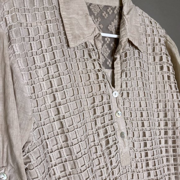 No Label - Taupe/Cream Tunic Crochet Design - Picture 4 of 13